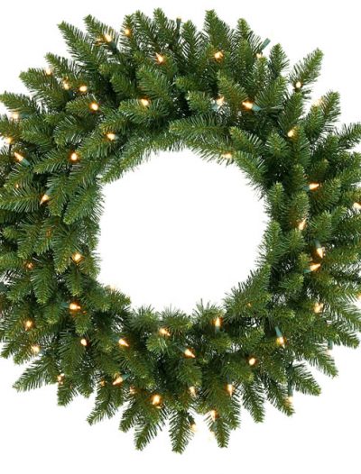 Vickerman 30 in. Pre-Lit LED Camden Fir Wreath (Christmas Tree)
