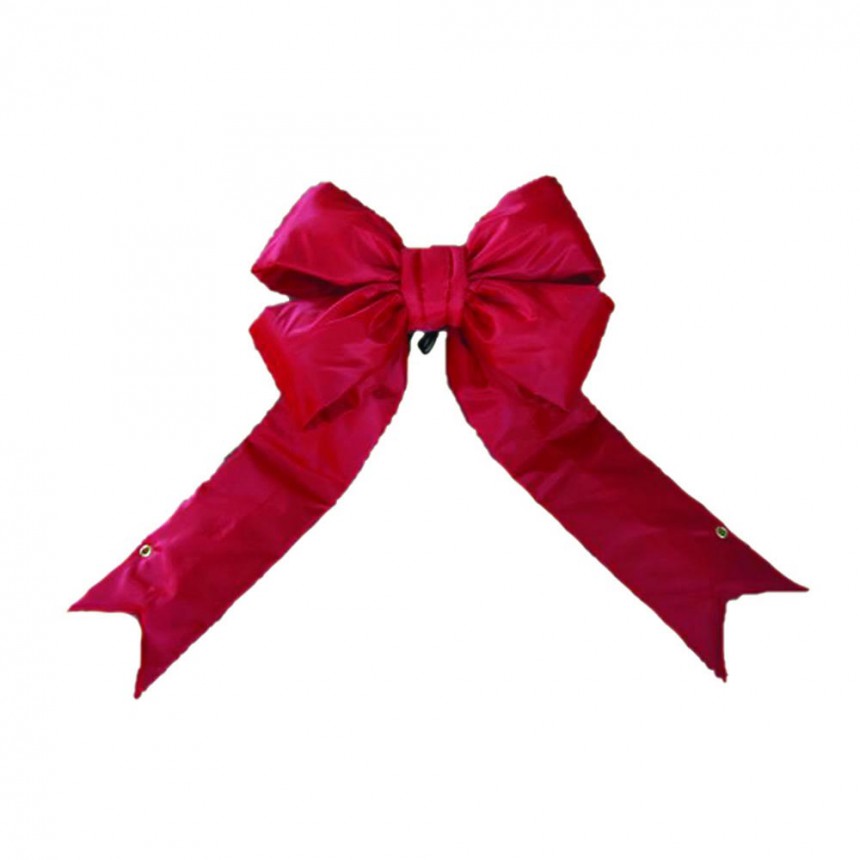 Artificial Red Nylon Outdoor Christmas Bow For Christmas 2014