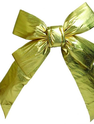 3 foot Gold Nylon Indoor Christmas Bow For Christmas 2014