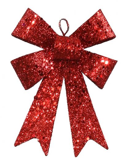 5 inch Red Sequin Christmas Bow For Christmas 2014