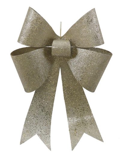 24 inch Champagne Sequin Christmas Bow For Christmas 2014