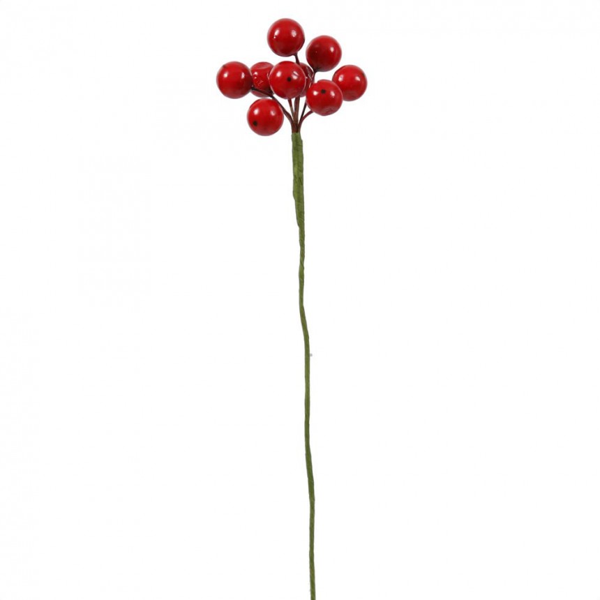 6 inch Outdoor Red Berry Cluster Christmas Spray (Set of 9) For Christmas 2014