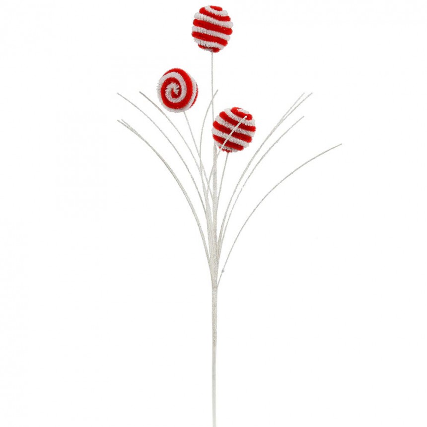 17 inch Red & White Lollypop Christmas Spray For Christmas 2014