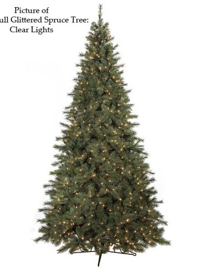 Full Glittered Spruce Christmas Tree For Christmas 2014