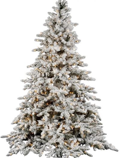 Utica Flocked Pre-lit Christmas Tree - A895196 (Christmas Tree)