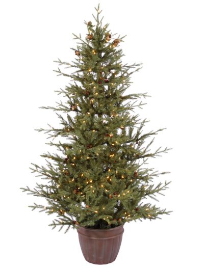 Potted Nevis Pine Dura-Lit Christmas Tree For Christmas 2014