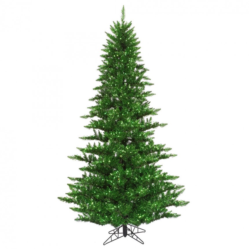 Green Tinsel Christmas Tree For Christmas 2014