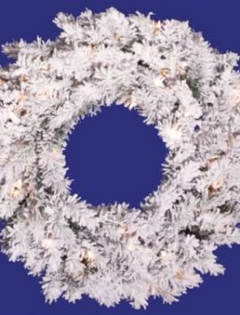 Vickerman 01603 - 30" Flocked Alaskan Pine Christmas Wreath (A806330) (Christmas Tree)