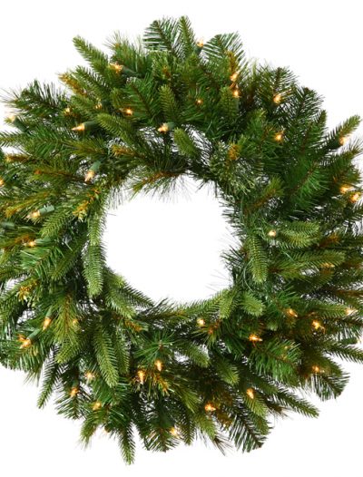 Vickerman A118631LED 30 in. Cashmere Wreath 30WmWht B-O Timer (Christmas Tree)