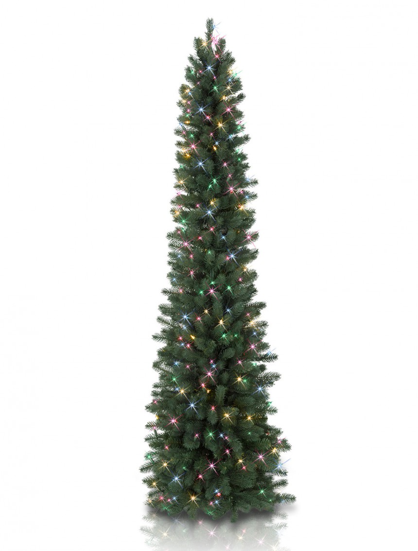 7' Balsam Hill Sonoma Slim Pencil Artificial Christmas Tree - Clear (Christmas Tree)