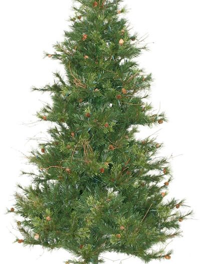 Vickerman A801670 7.5 ft. x 54 in. Slim Mixed Country Tree 1320T (Christmas Tree)
