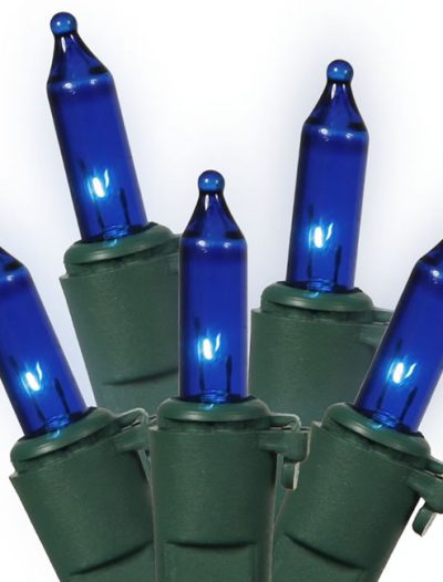 Vickerman W5G0552 50 Light Blue Dura-Lit-Green Wire Ec (Christmas Tree)