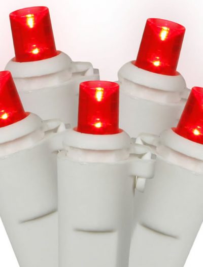 Vickerman X4W0013 100 Light LED Red-White Wire Wide Angle Ec (Christmas Tree)