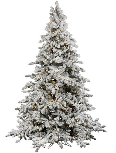 Utica Flocked Pre-lit LED Christmas Tree - A895196LED (Christmas Tree)