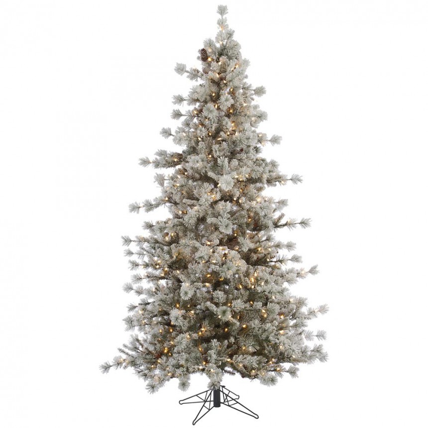Artificial Flocked Anchorage Christmas Tree For Christmas 2014
