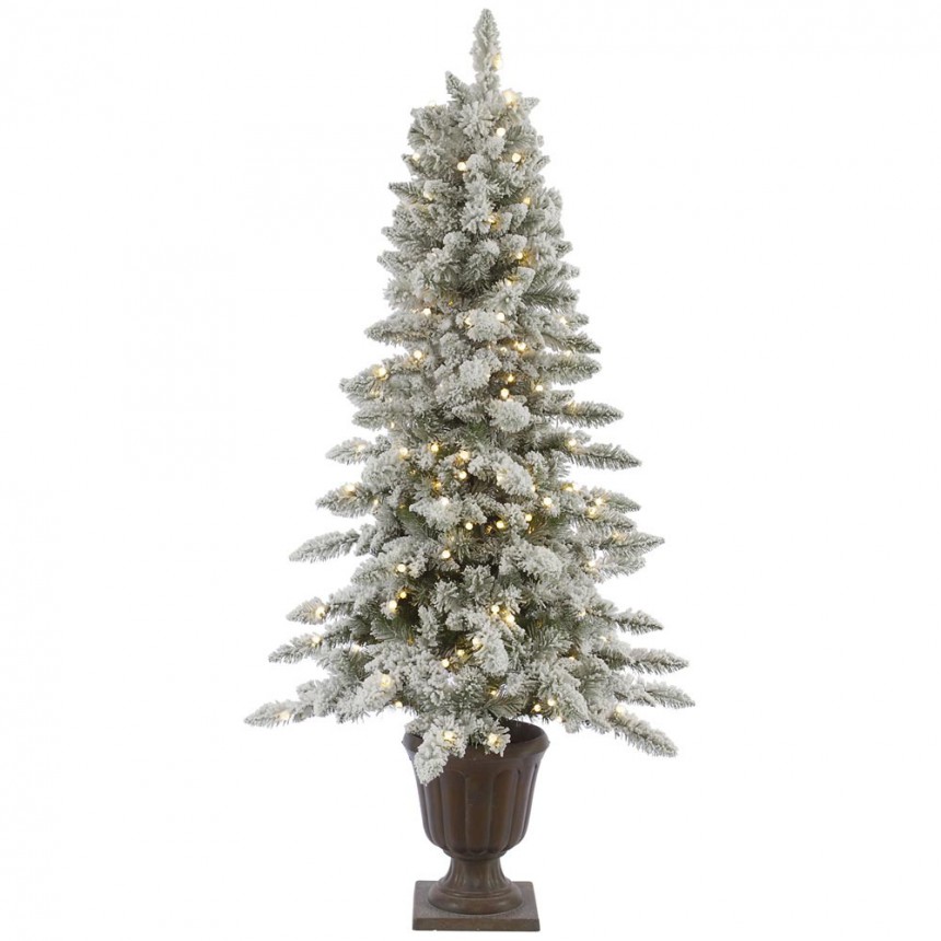 6 Foot Nordic Potted Flocked Christmas Tree: Italian LED Lights For Christmas 2014