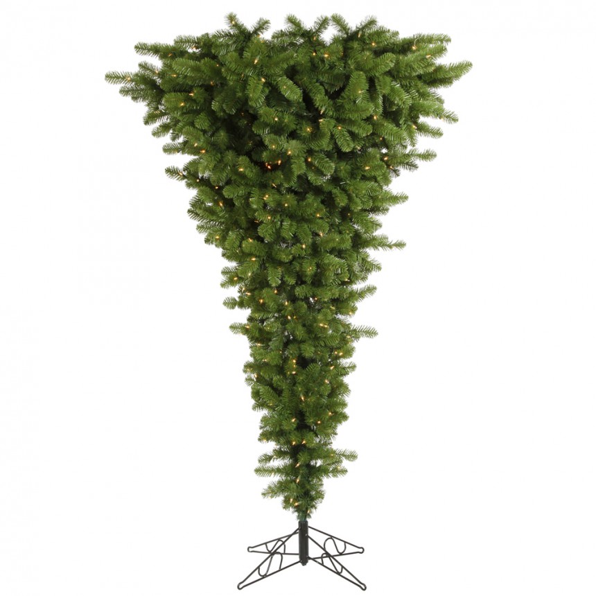 Green Upside Down Christmas Tree For Christmas 2014