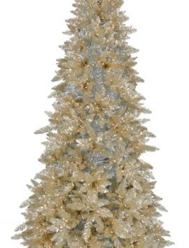 Vickerman 15424 - 4.5' x 36" Champagne Ashley Spruce 250 Clear Lights Christmas Tree (K884146) (Christmas Tree)