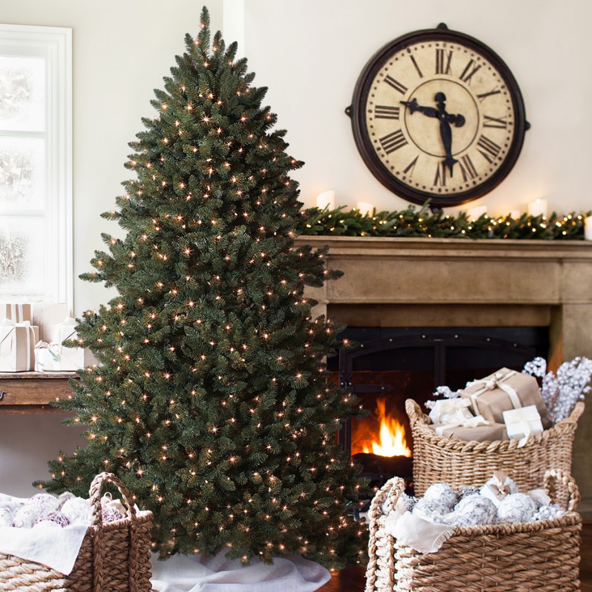 6.5' BH Berkshire Mountain Fir Artificial Christmas Tree - Clear (Christmas Tree)