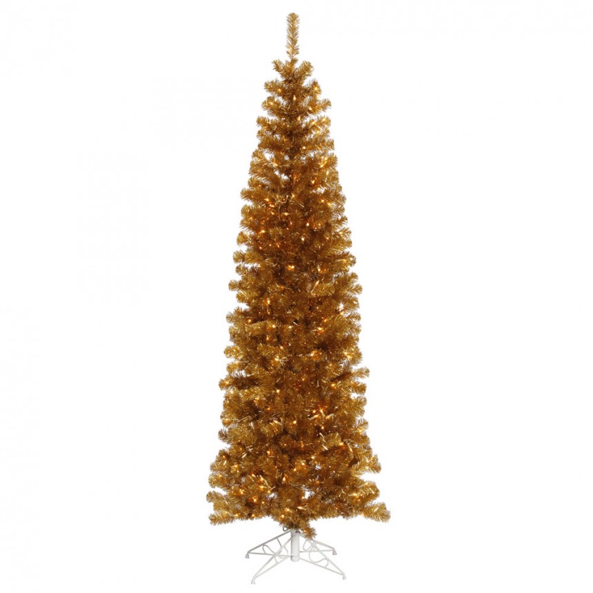 Antique Gold Slim Christmas Tree For Christmas 2014