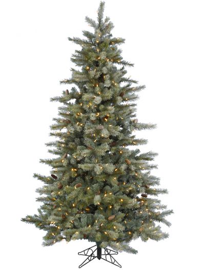 Vickerman A111476LED 7.5 ft. x 57 in. Frosted Sartell 550WmWht (Christmas Tree)
