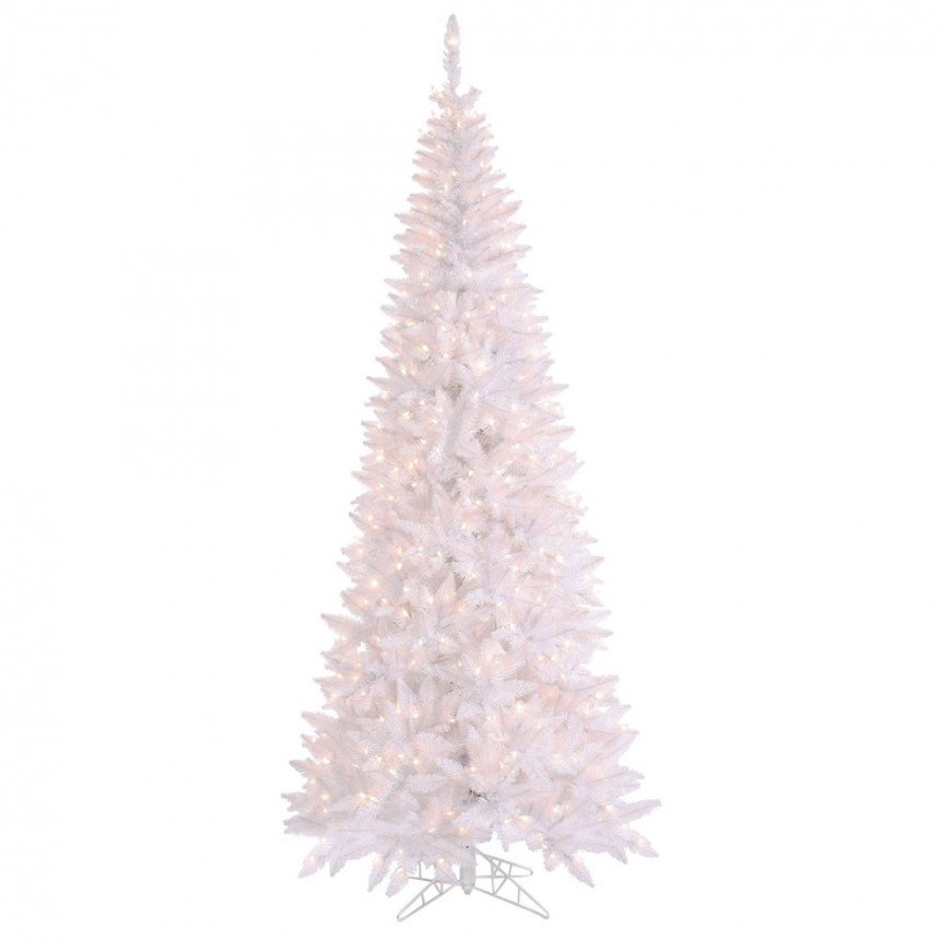 White Slim Fir Christmas Tree For Christmas 2014