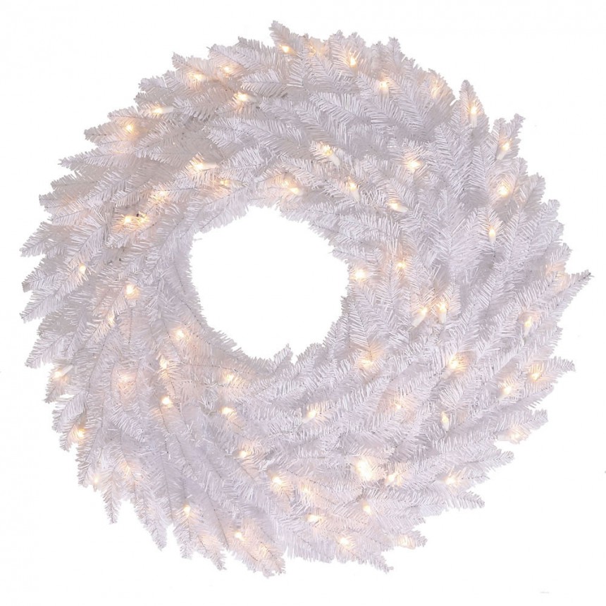 White Fir Wreath For Christmas 2014