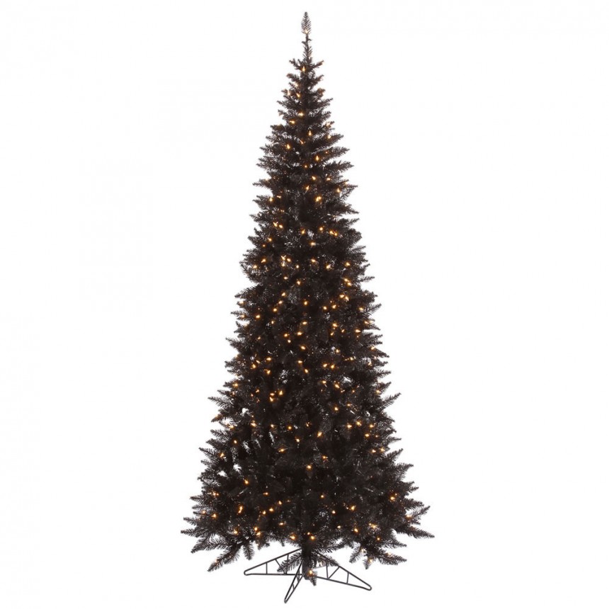 Slim Black Fir Christmas Tree For Christmas 2014