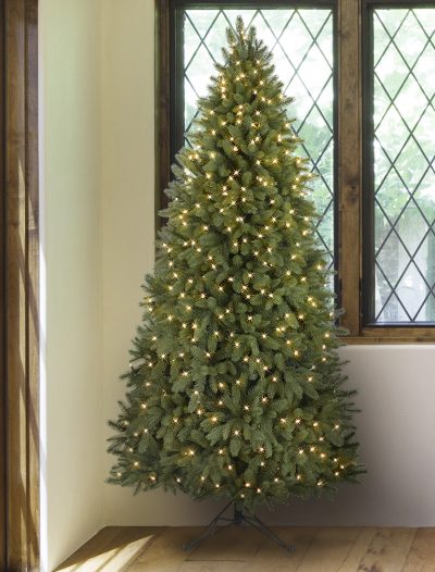 7' Balsam Hill Park Avenue Corner Artificial Christmas Tree - Clear (Christmas Tree)