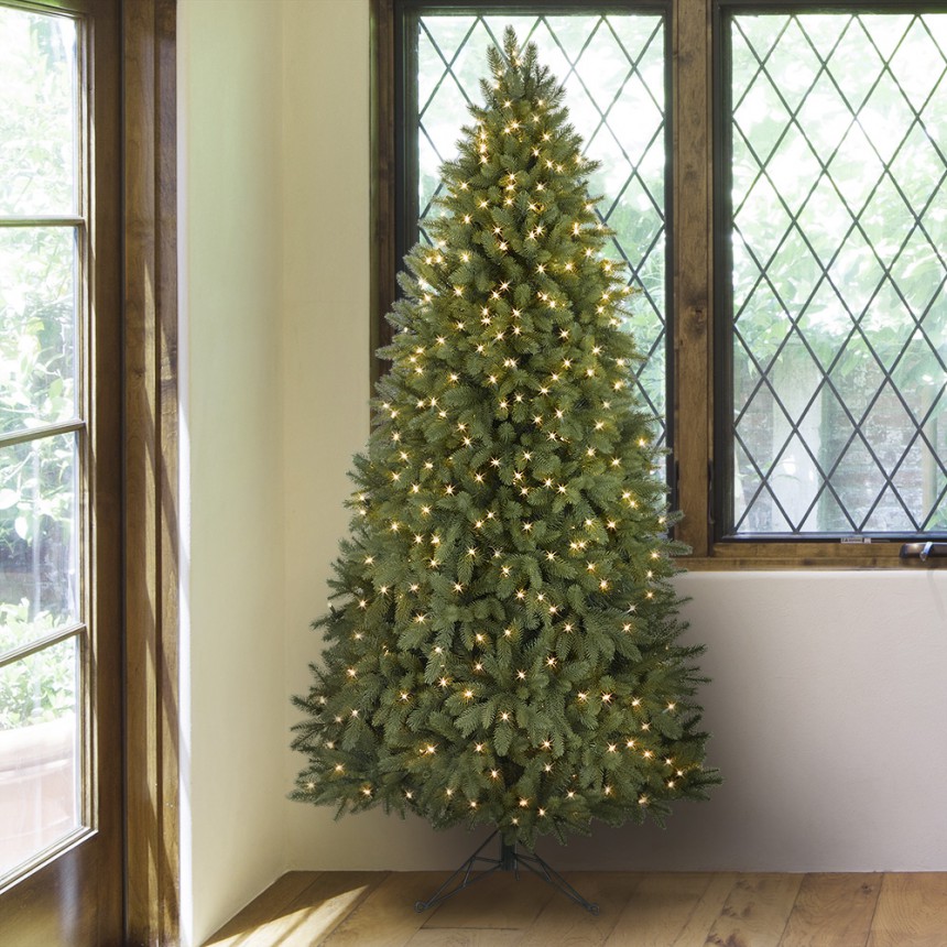7' Balsam Hill Park Avenue Corner Artificial Christmas Tree - Clear (Christmas Tree)