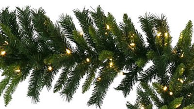 Vickerman 14 in. x 9 ft. Imperial Pine Pre-lit Garland (Christmas Tree)