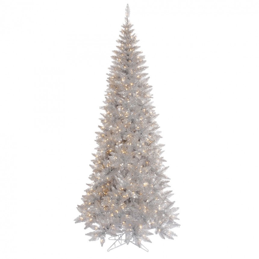 Slim Silver Fir Christmas Tree For Christmas 2014