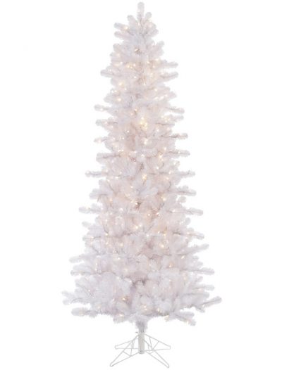 Vickerman 308426 - 6.5' x 38" Crystal White Pine Slim 400 Warm White Italian LED Lights Christmas Tree (A135666LED) (Christmas Tree)