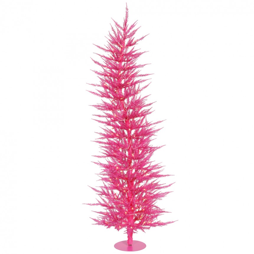 Pink Laser Christmas Tree For Christmas 2014