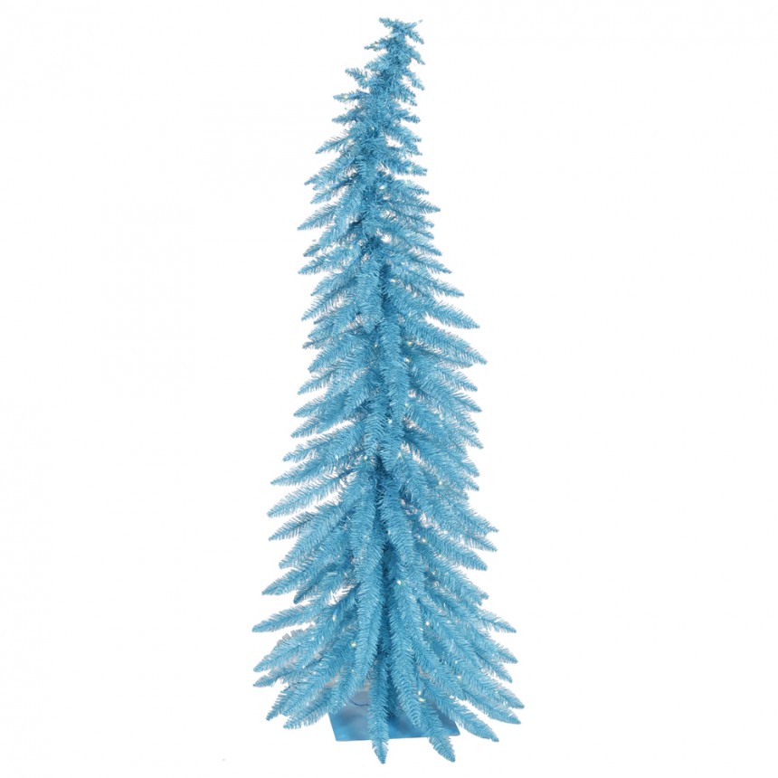 Sky Blue Whimsical Christmas Tree For Christmas 2014