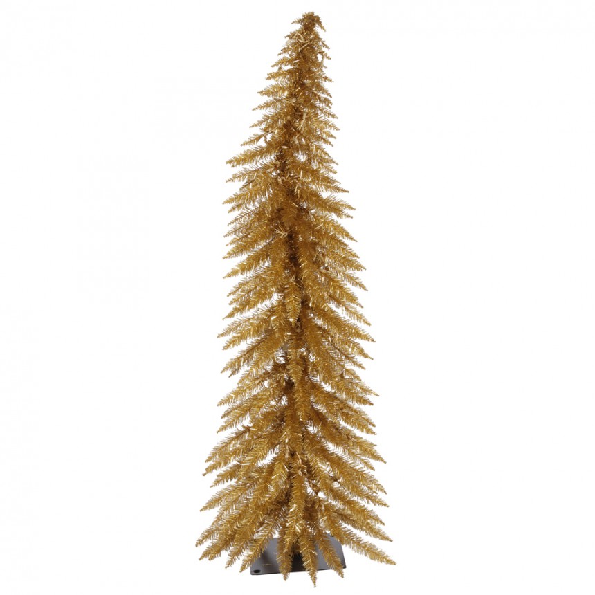 Antique Gold Whimsical Christmas Tree For Christmas 2014