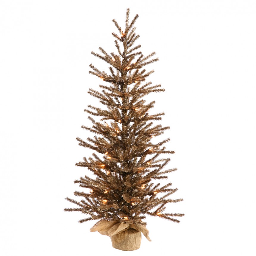 Chocolate Christmas Tree with Burlap Base For Christmas 2014