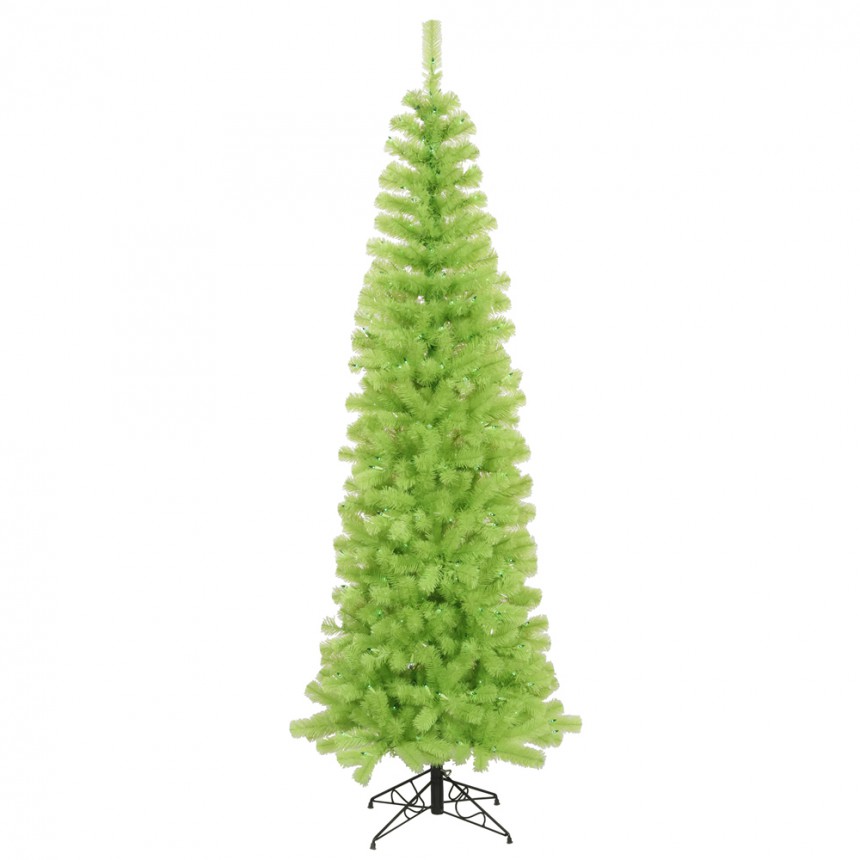 Chartreuse Pencil Christmas Tree For Christmas 2014