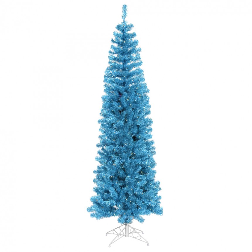 Sky Blue Pencil Christmas Tree For Christmas 2014