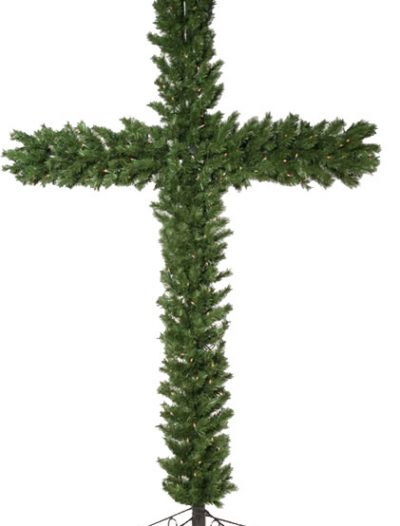 90" Christmas Crosses with Clear Lights (Christmas Tree)