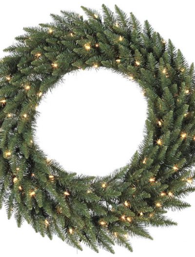 Vickerman 17288 - 42" Camdon Fir Wreath 90Led Frost WmWht (A861043LED) 36 42 Inch Christmas Wreath (Christmas Tree)