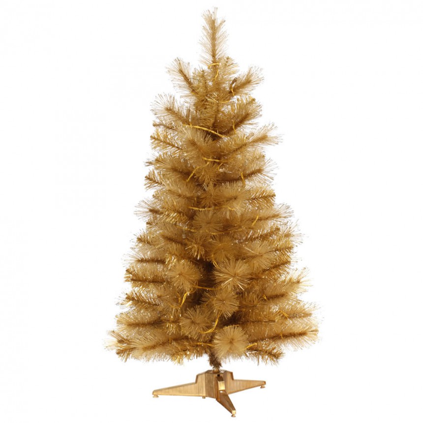 Gold Glitter Cashmere Pine Christmas Tree For Christmas 2014