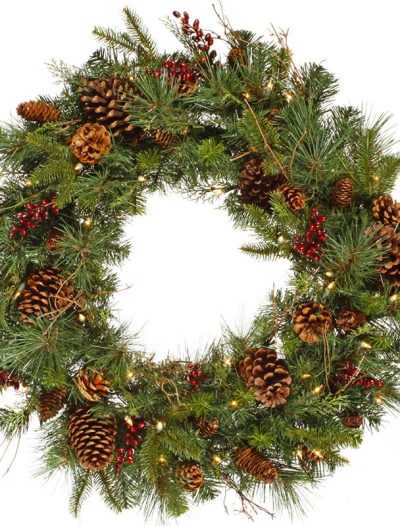 Vickerman 23350 - 30" Cibola Mix Berry Wreath Dura 50Cl (G118731) 30 Inch Christmas Wreath (Christmas Tree)