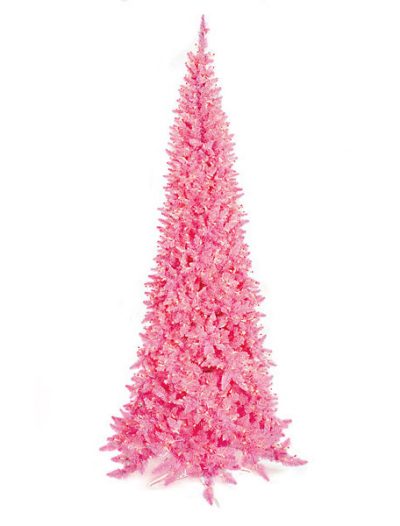 7.5 Foot Slim Ashley Hot Pink Christmas Tree: Pink Lights For Christmas 2014