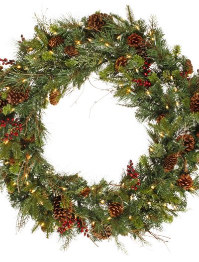 Vickerman 36 in. Pre-Lit Cibola Mix Berry Wreath (Christmas Tree)