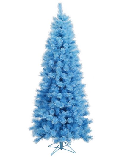 7.5 foot Baby Blue Cashmere Pine Pencil Christmas Tree For Christmas 2014