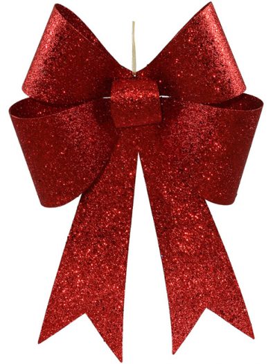 Vickerman M136403 18 Red Sequin Bow 2/Bag (Christmas Tree)