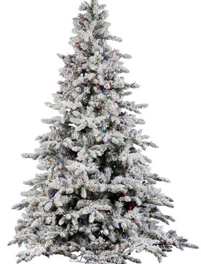 10-Foot Vickerman Flocked Utica Fir Pre-Lit Christmas Tree w/900 Multi Lights (Christmas Tree)