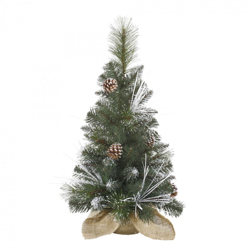 Flocked Mixed Needle Pine Christmas Tree For Christmas 2014
