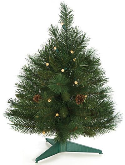 2 foot Mixed Pine Christmas Tree: LED Lights - Battery Operated For Christmas 2014